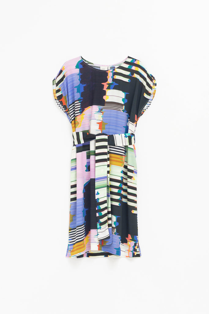 Elk Berg Short Dress - Glitch Print