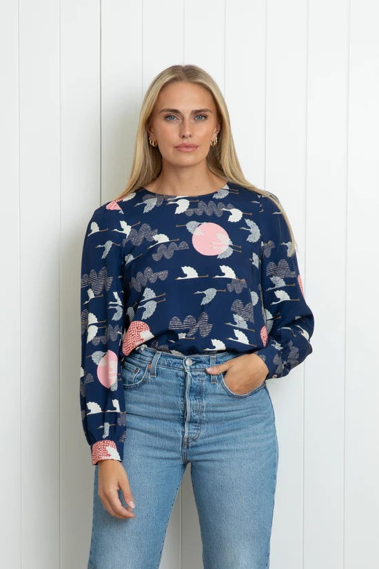 Frock Me Out Bell Sleeve Top - 1000 Cranes