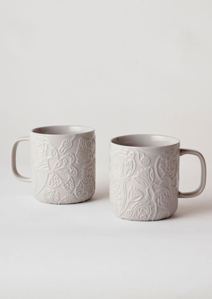 Angus & Celeste Imaginary Botanical Mug Set - Grey