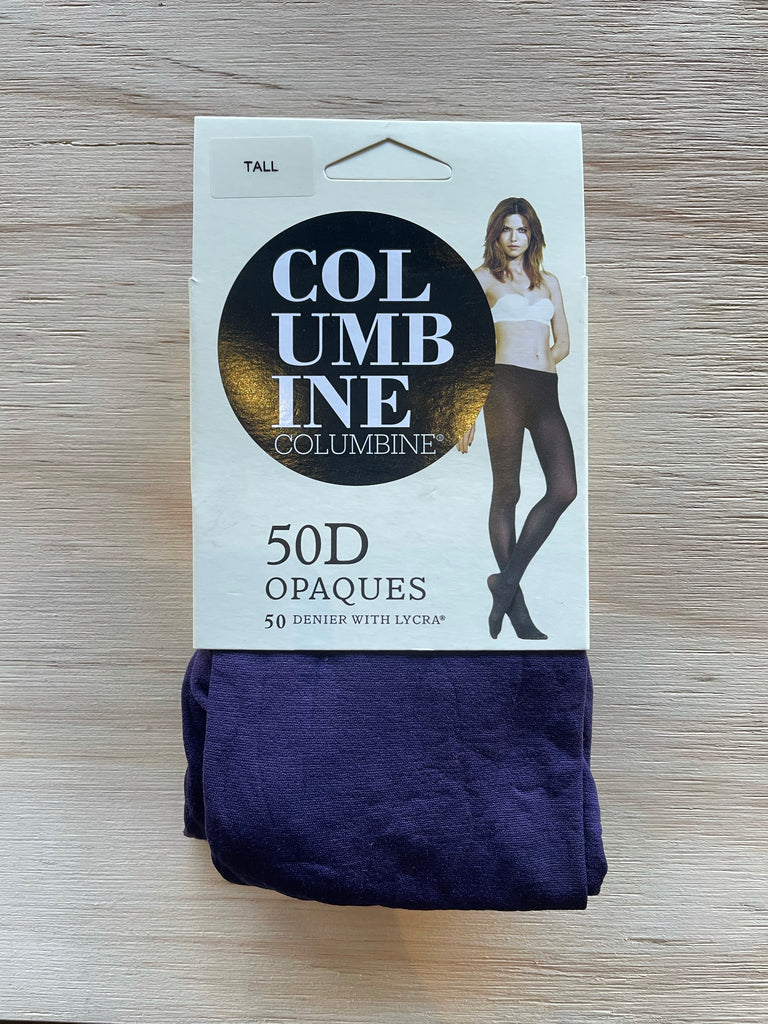 Columbine 50D Opaque Tights - Aubergine