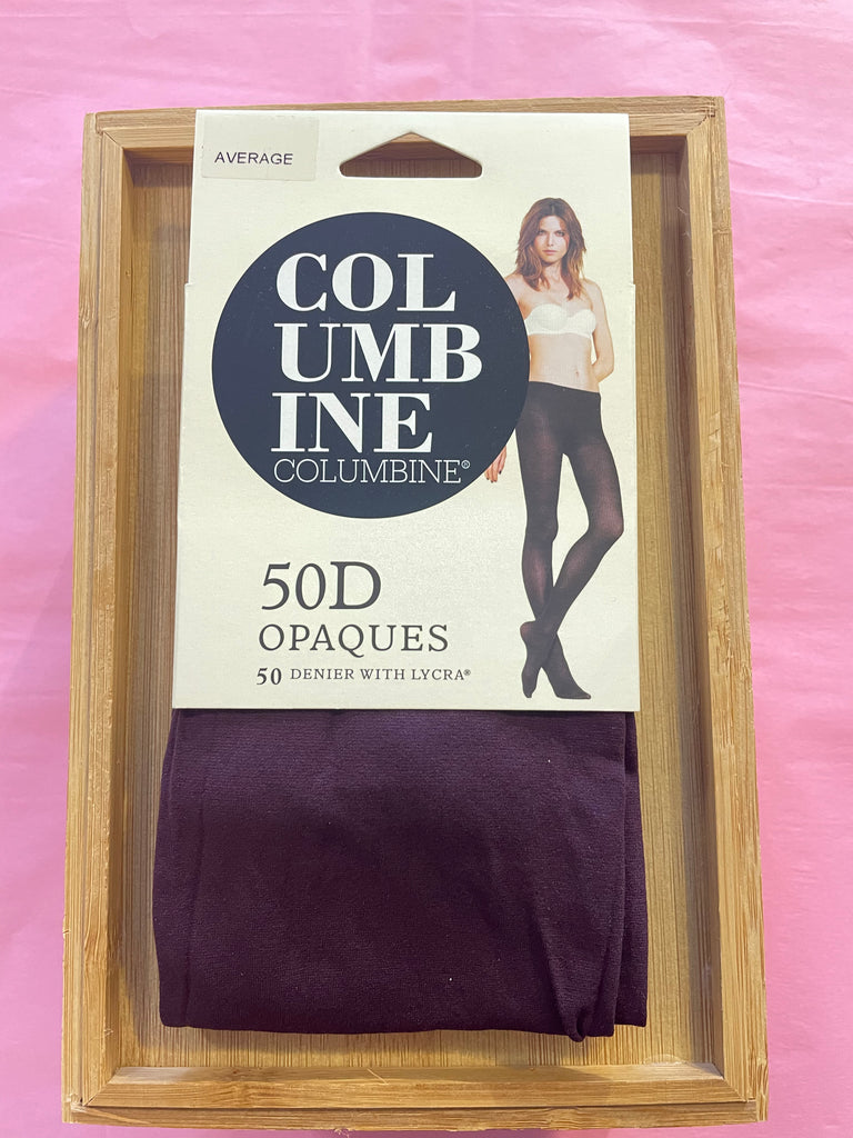Columbine 50D Opaque Tights - Dark Grape