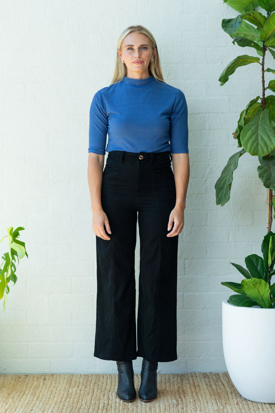 Frock Me Out High Waisted Pants - Black Velvet
