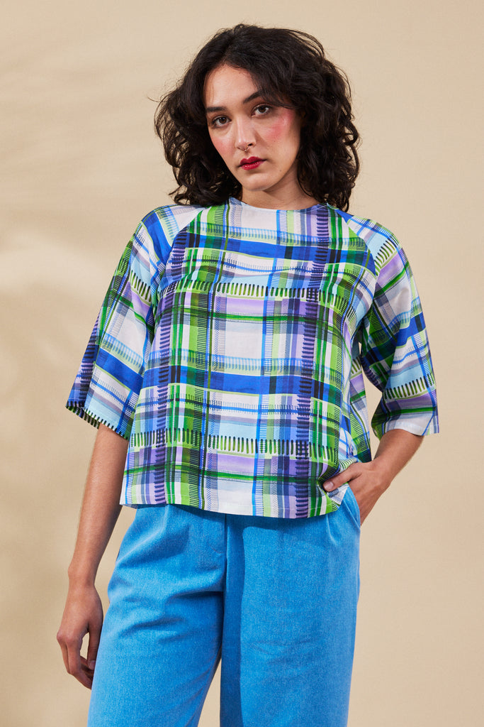 Wolf and Mishka Tunic Top - Holiday Check
