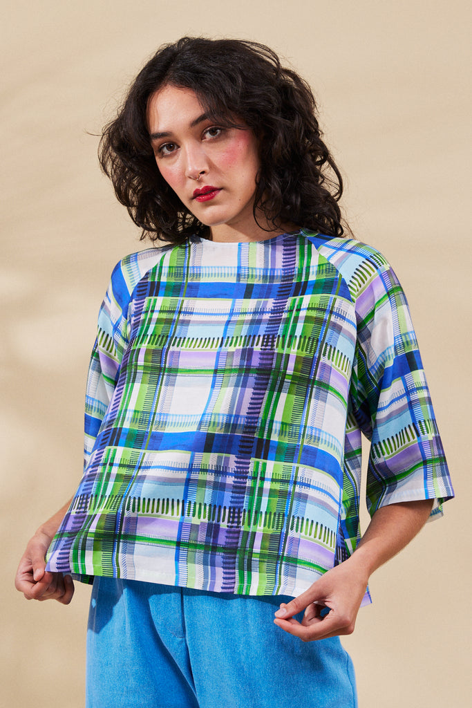 Wolf and Mishka Tunic Top - Holiday Check