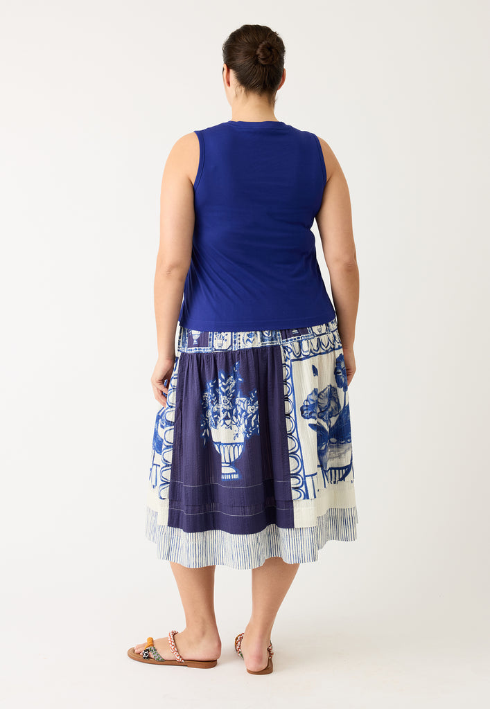 Nancybird Coco Pintuck Skirt - Lyon Tile