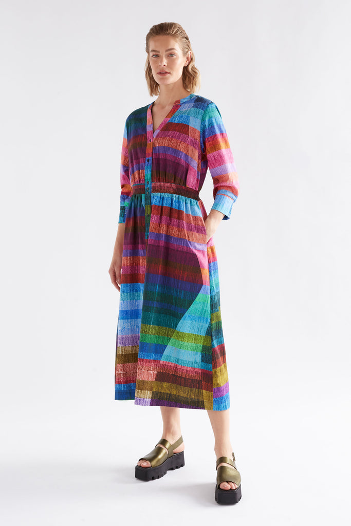 Elk Gia 3/4 Sleeve Shirt Dress - Koma Print