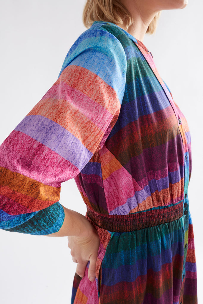 Elk Gia 3/4 Sleeve Shirt Dress - Koma Print