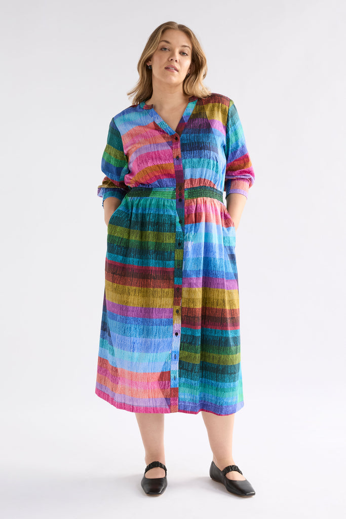 Elk Gia 3/4 Sleeve Shirt Dress - Koma Print