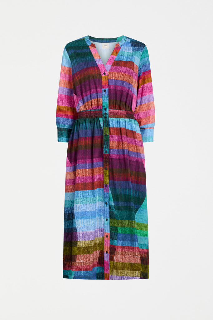 Elk Gia 3/4 Sleeve Shirt Dress - Koma Print