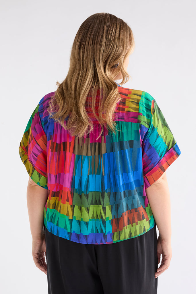 Elk Seka Top - Lind Dark Print