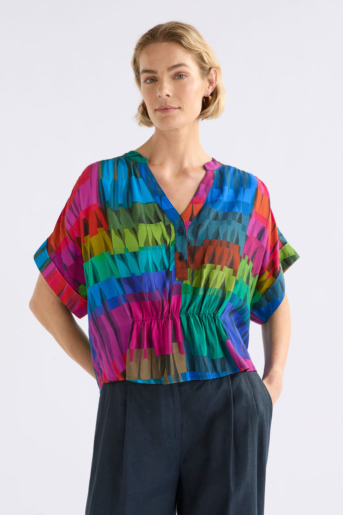 Elk Seka Top - Lind Dark Print