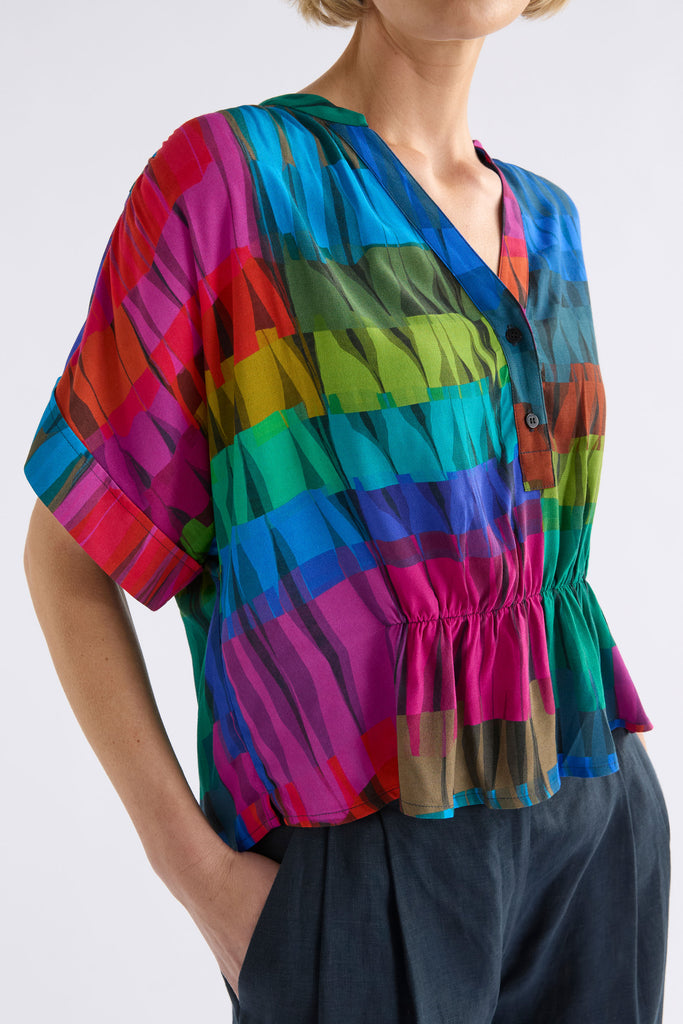 Elk Seka Top - Lind Dark Print