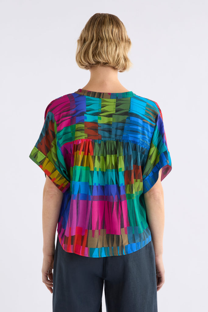 Elk Seka Top - Lind Dark Print