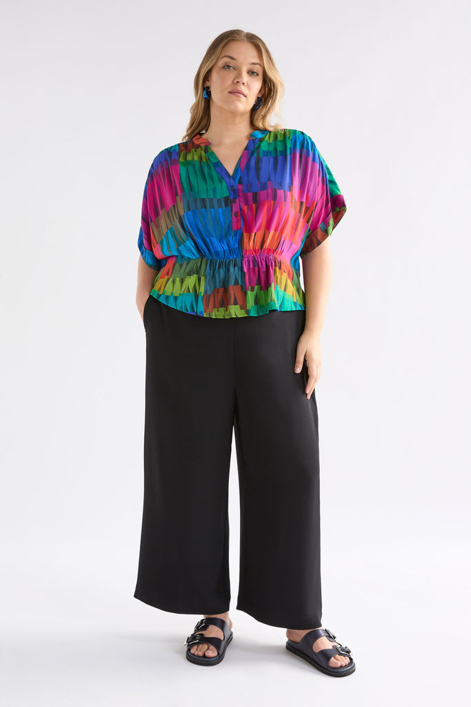 Elk Seka Top - Lind Dark Print