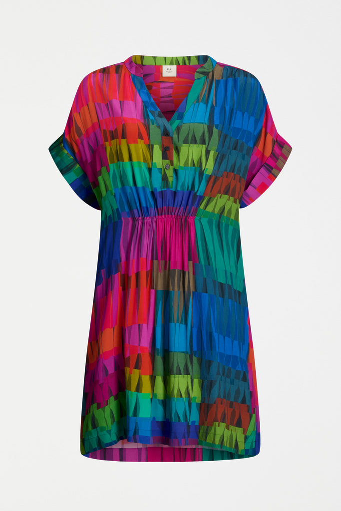 Elk Seka Dress - Lind Dark Print