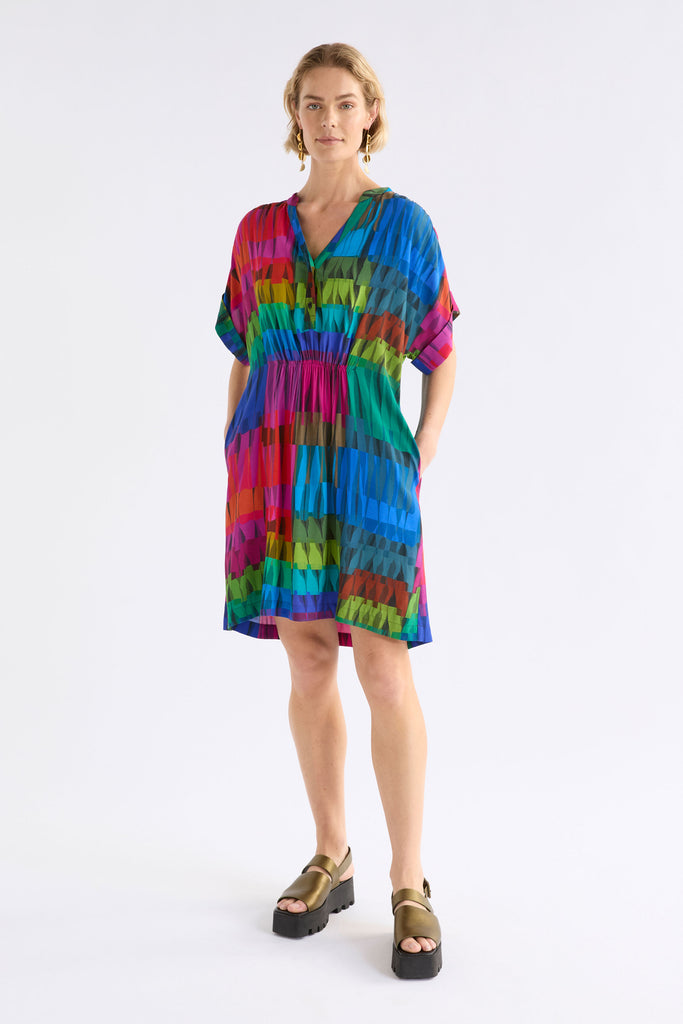 Elk Seka Dress - Lind Dark Print