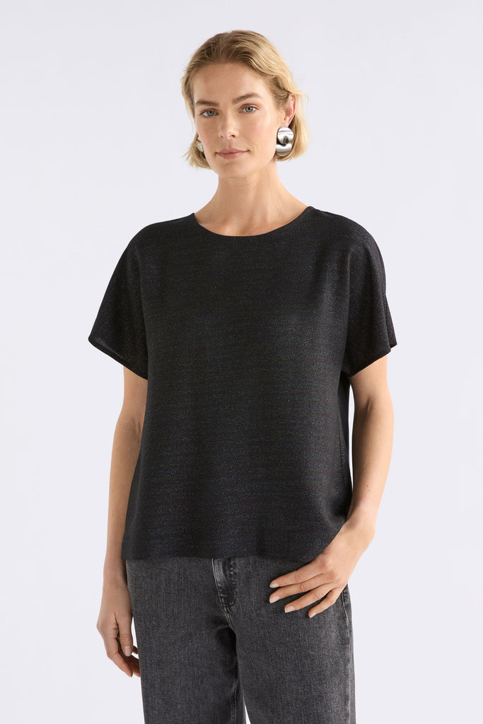 Elk Tulle Top - Black Metallic