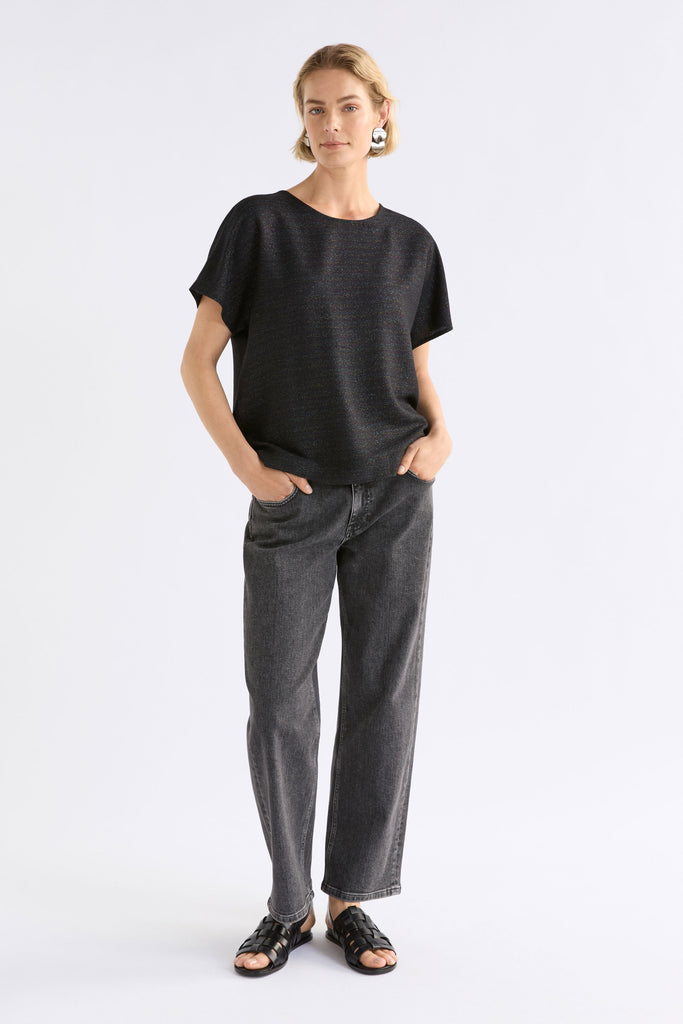 Elk Tulle Top - Black Metallic