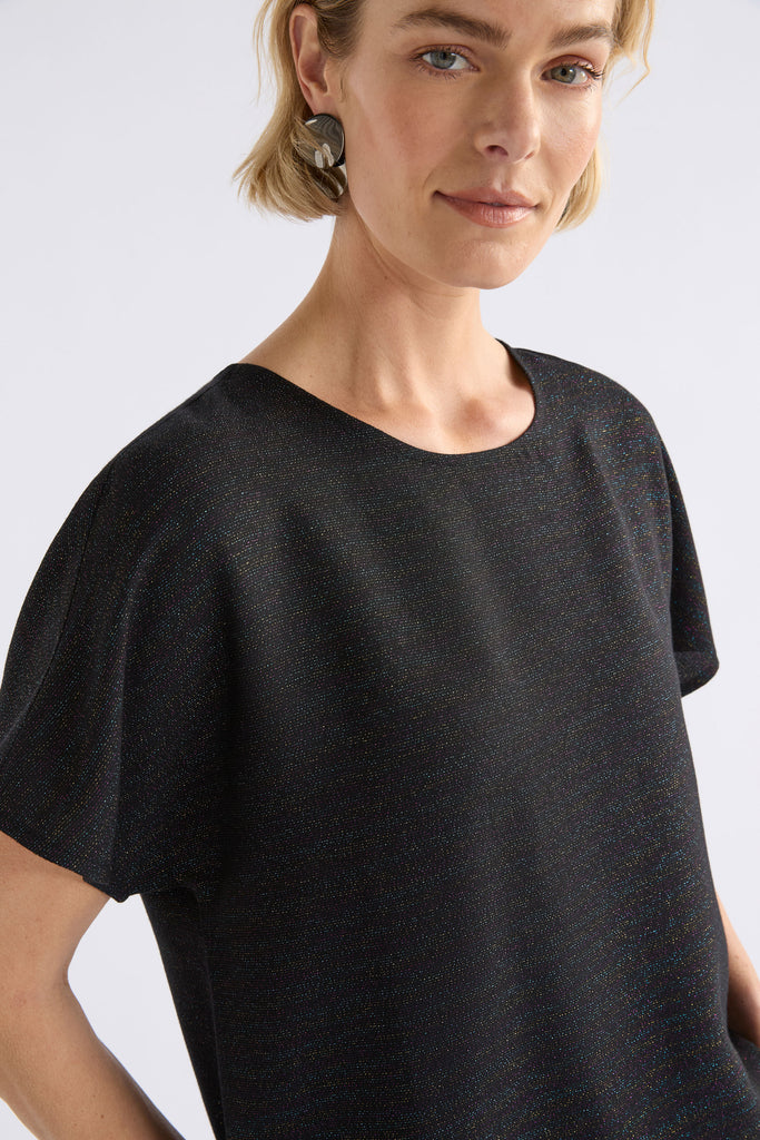 Elk Tulle Top - Black Metallic