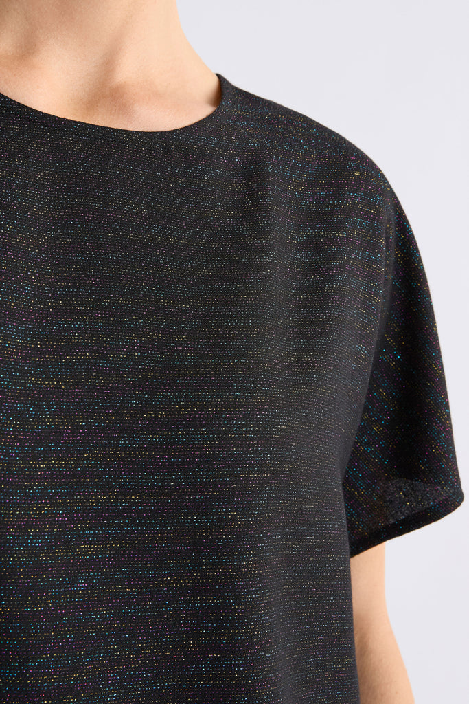 Elk Tulle Top - Black Metallic