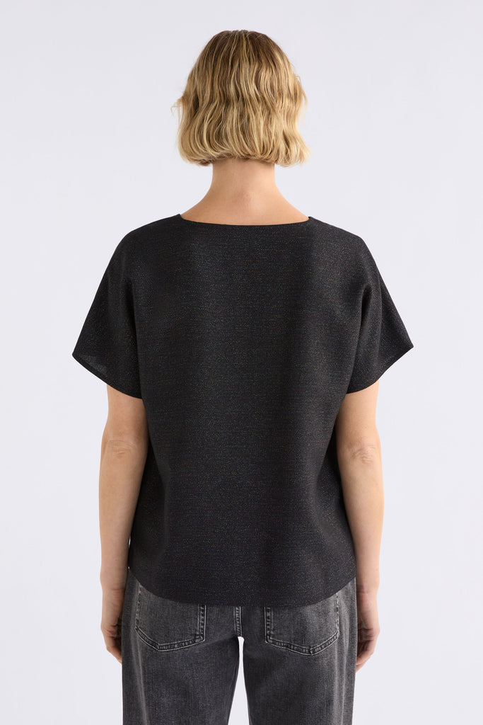 Elk Tulle Top - Black Metallic