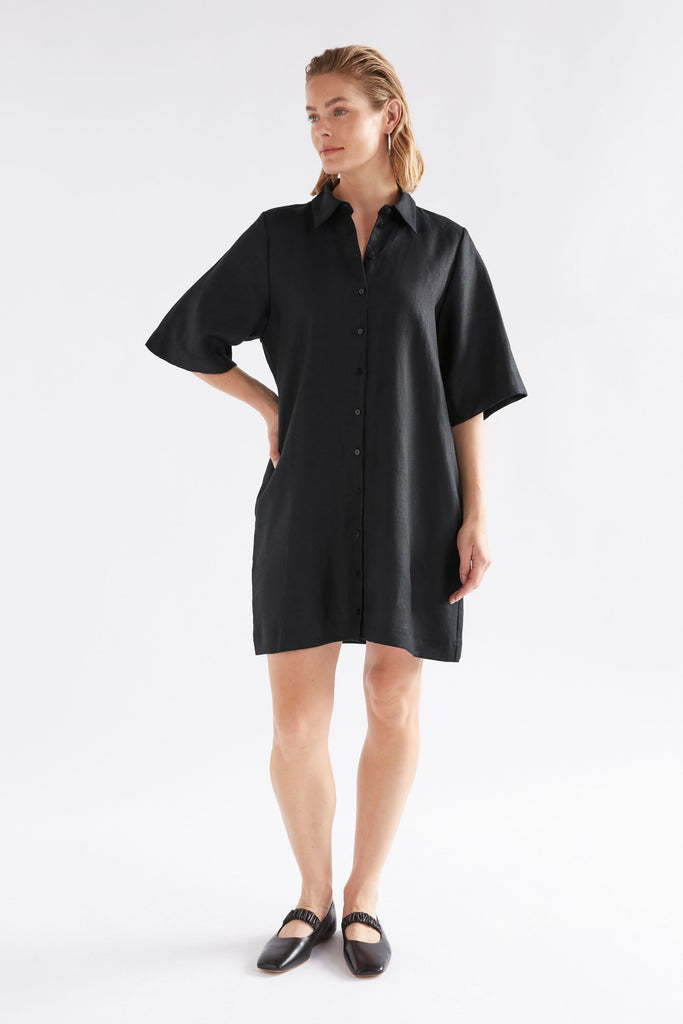 Elk Llinnen Dress - Black
