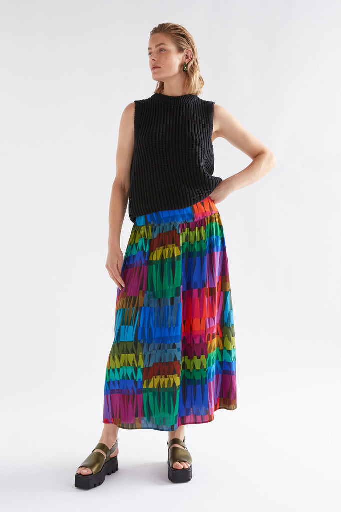 Elk Reva Skirt - Lind Dark Print