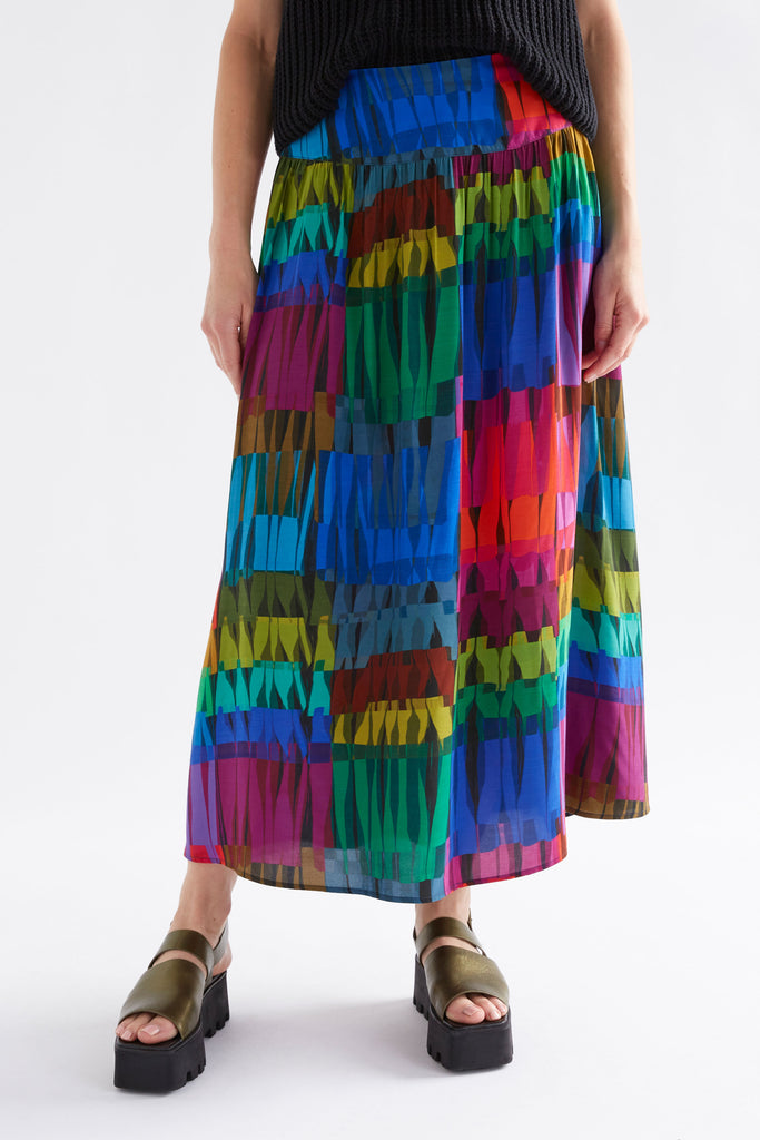 Elk Reva Skirt - Lind Dark Print