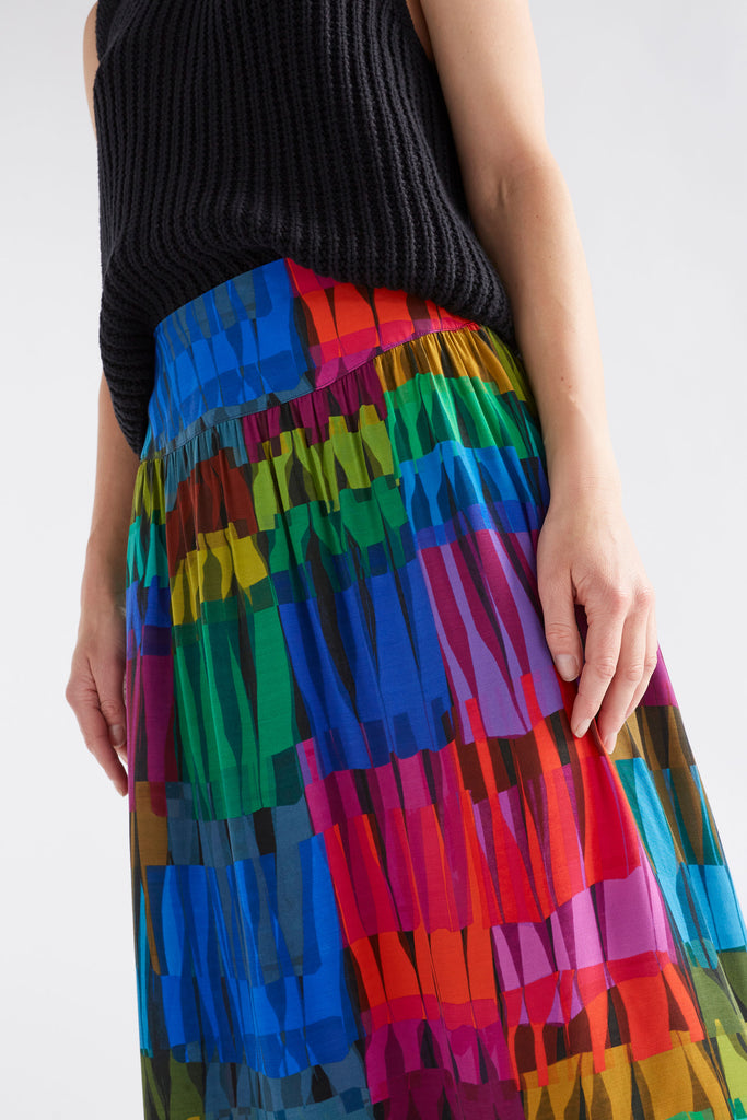 Elk Reva Skirt - Lind Dark Print