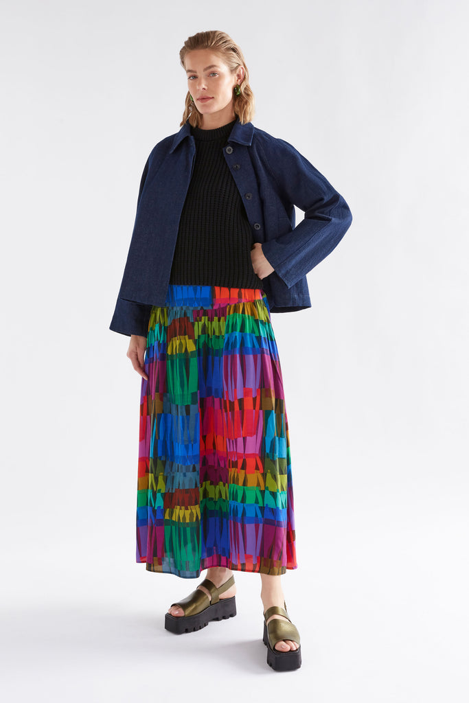 Elk Reva Skirt - Lind Dark Print