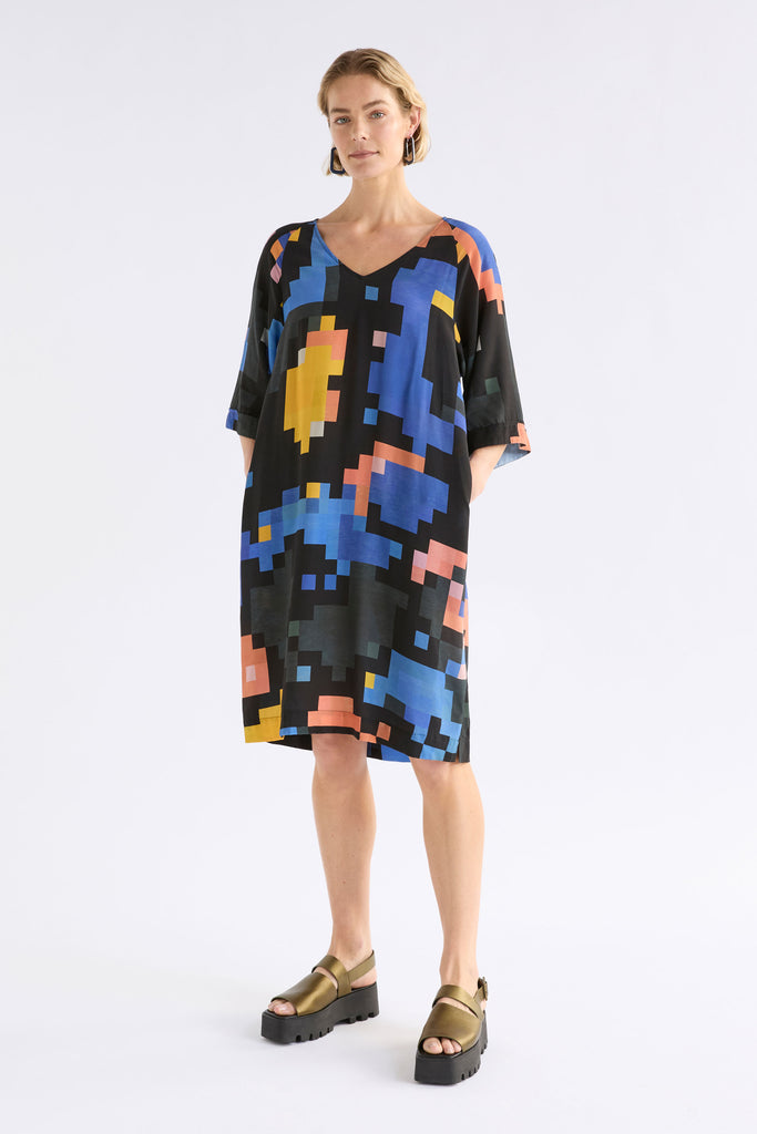 Elk Malo V-Neck Dress - Lucent Print