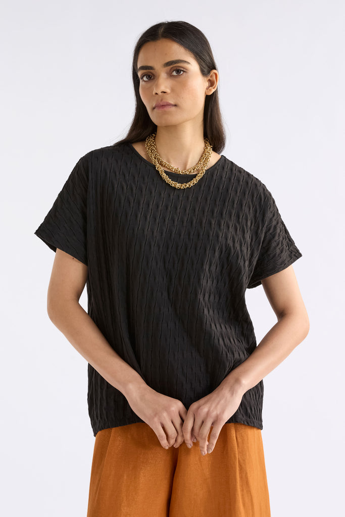 Elk Orta Boxy T-Shirt - Black