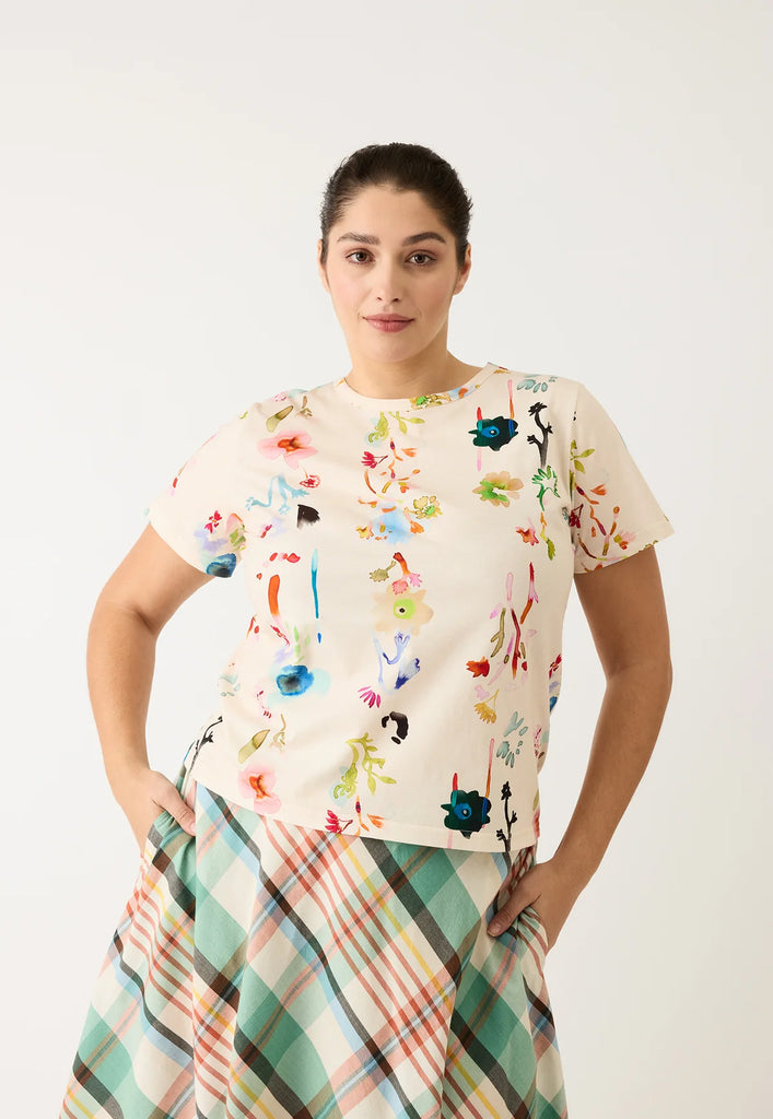 Nancybird Apollo Tee - Watercolour Cream