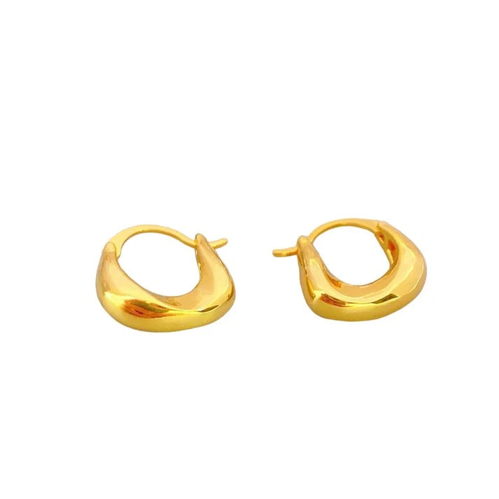 Aster & Aura Violeta Gold Hoop Earrings
