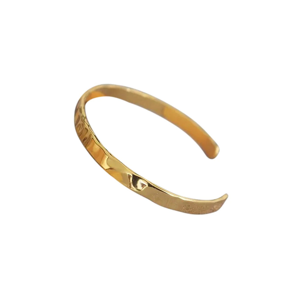 Aster & Aura Atlas Hammered Gold Adjustable Bracelet