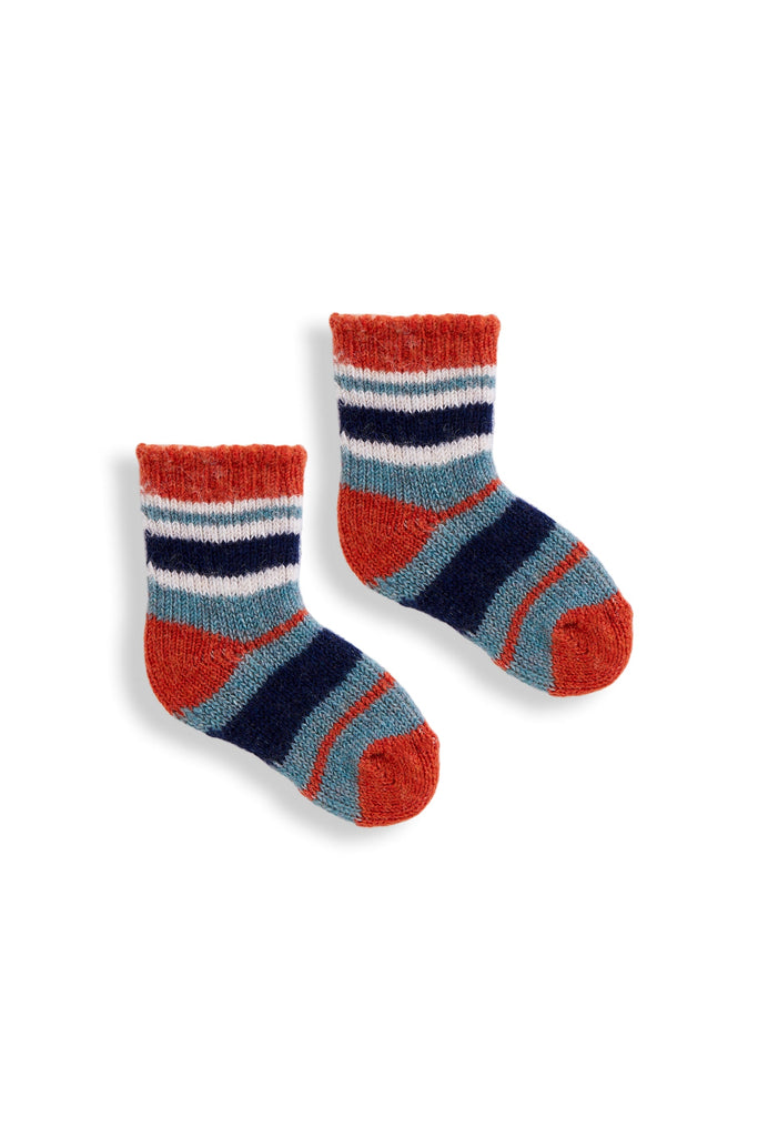 Lisa B Wool Cashmere Baby Socks - Stripe