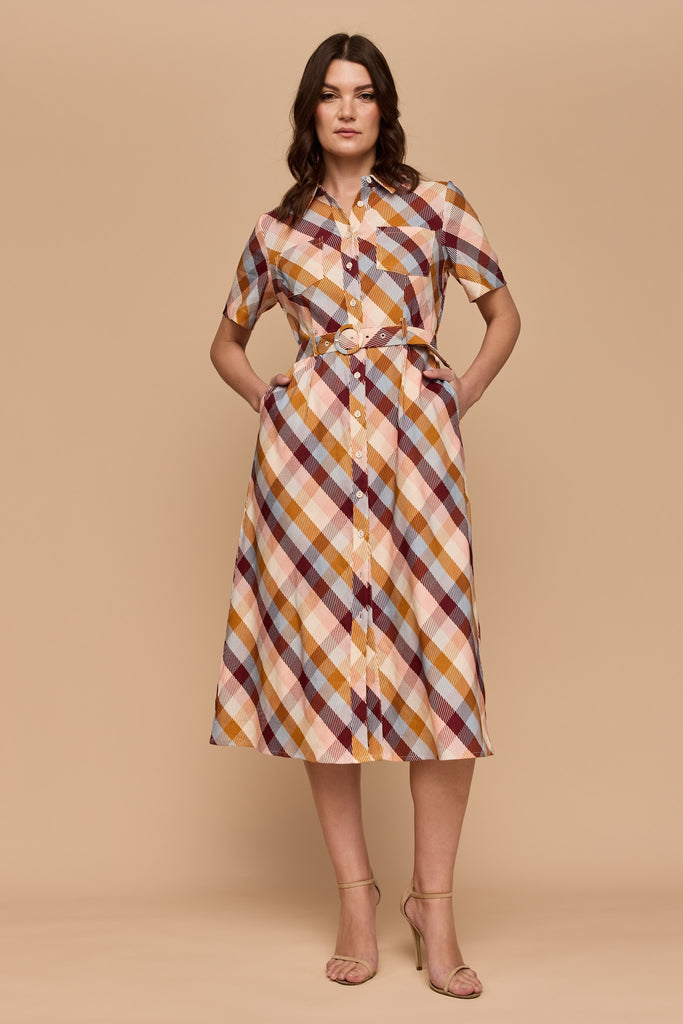 Frock Me Out Shirt Dress - Check Me Out