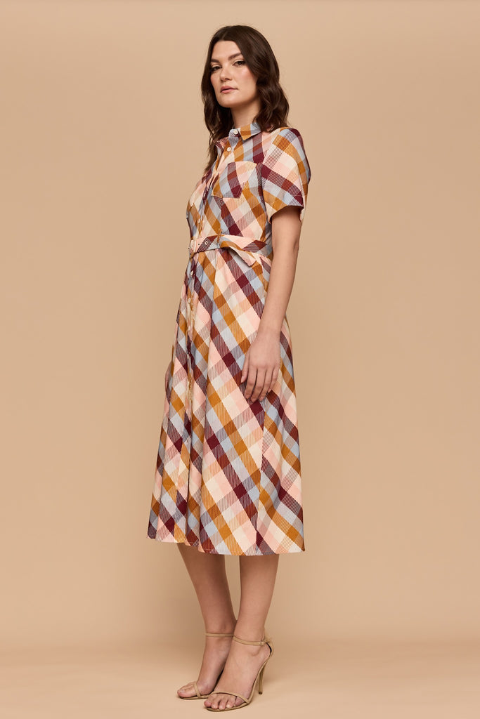 Frock Me Out Shirt Dress - Check Me Out
