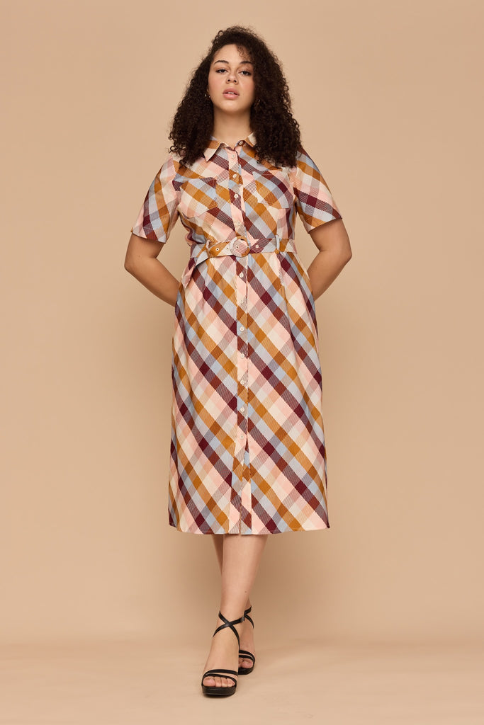 Frock Me Out Shirt Dress - Check Me Out