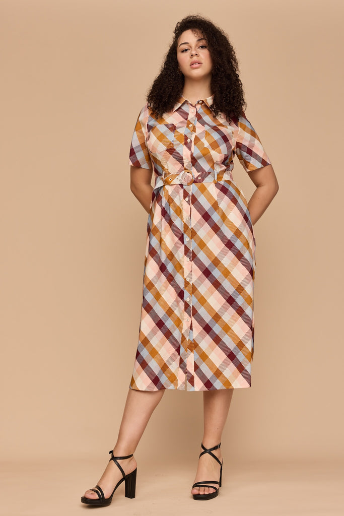 Frock Me Out Shirt Dress - Check Me Out