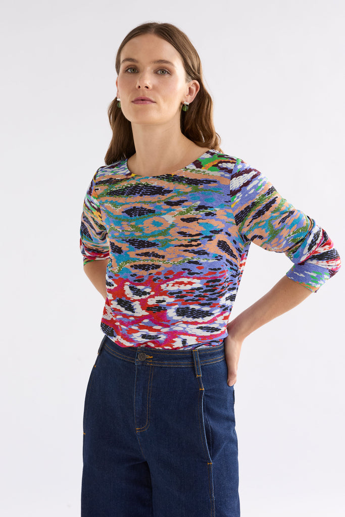 Elk Dega Top - Serp Print