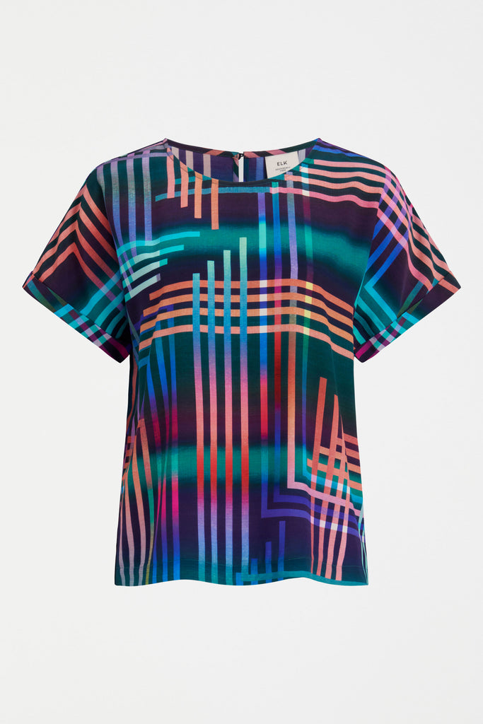 Elk Eryn Top - Navy Ligheten Print