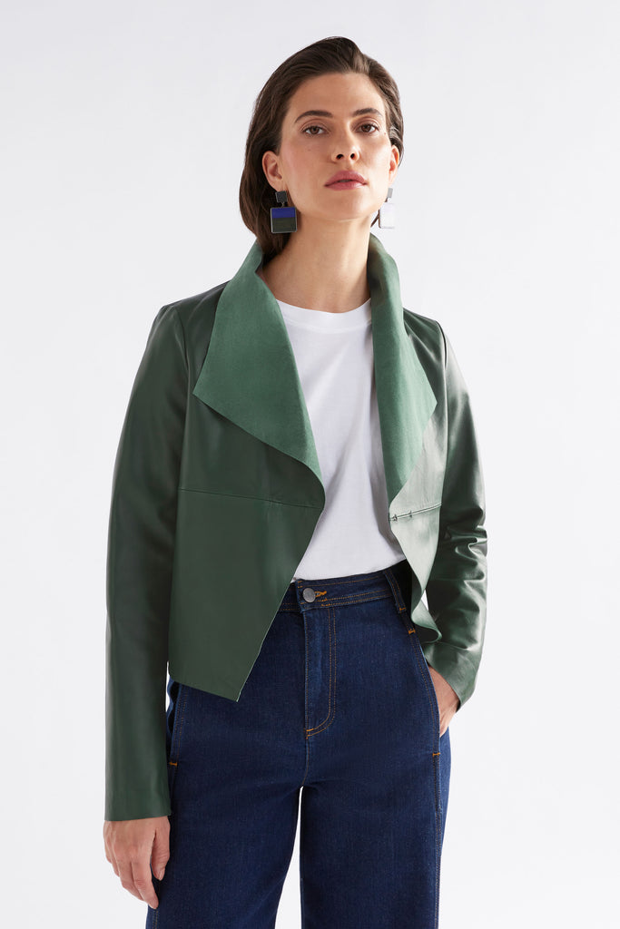 Elk Fine Leather Jacket - Milan Green