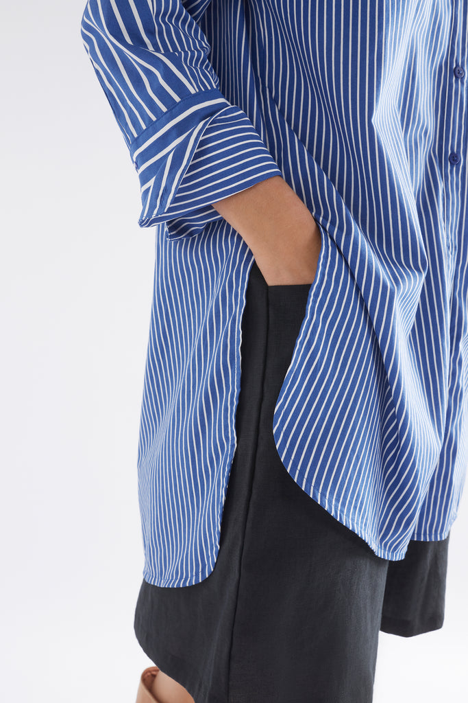 Elk Ligne Shirt  - Blue Stripe