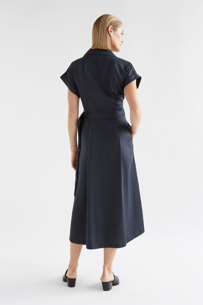 Elk Minnen Wrap Dress - Space Blue