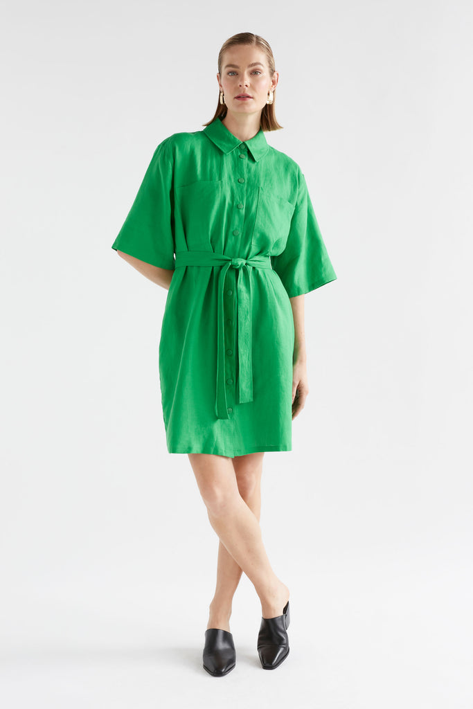 Elk Nayte Dress - Vine Green