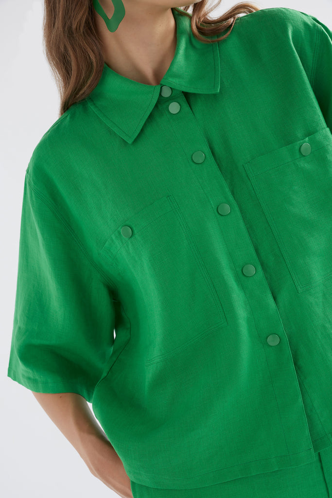 Elk Nayte Shirt - Vine Green