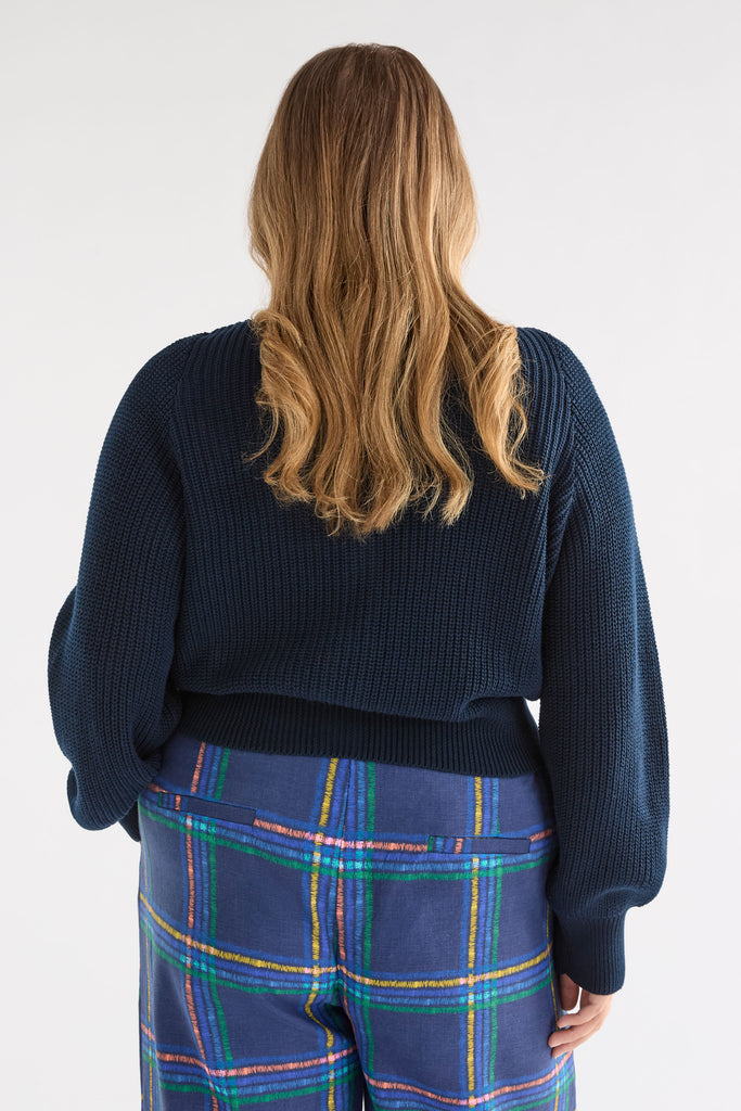 Elk Saari Cardigan - Bright Navy