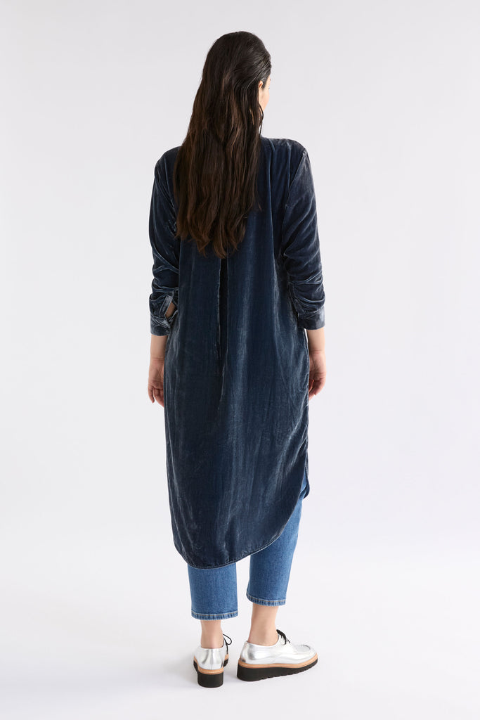 Elk Suuri Velvet Dress - Blue Steel