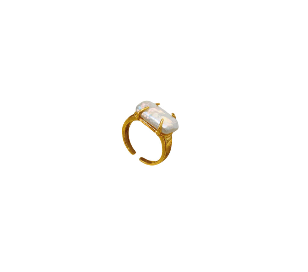 Aster & Aura Elysian Pearl Baroque Ring